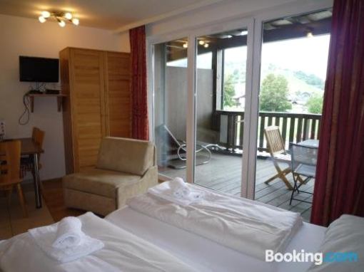 Studio Apartment Ian with Summer Card Large Balcony with view of fields cows with parking Wi-fi
